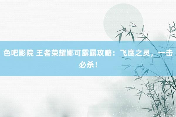 色吧影院 王者荣耀娜可露露攻略：飞鹰之灵，一击必杀！