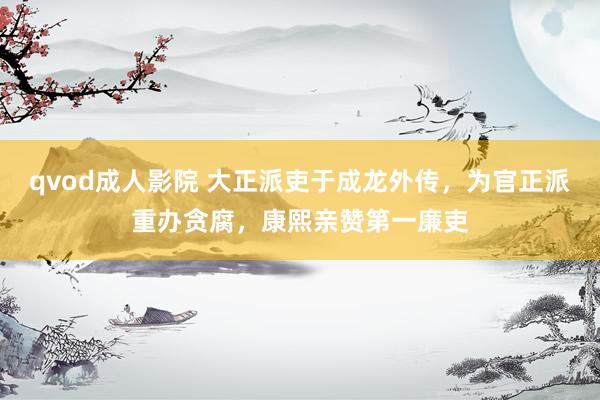 qvod成人影院 大正派吏于成龙外传，为官正派重办贪腐，康熙亲赞第一廉吏