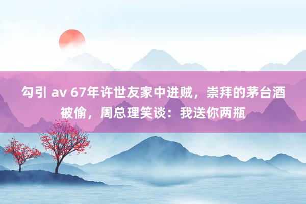 勾引 av 67年许世友家中进贼，崇拜的茅台酒被偷，周总理笑谈：我送你两瓶