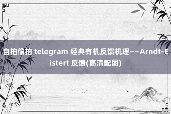 自拍偷拍 telegram 经典有机反馈机理——Arndt-Eistert 反馈(高清配图)