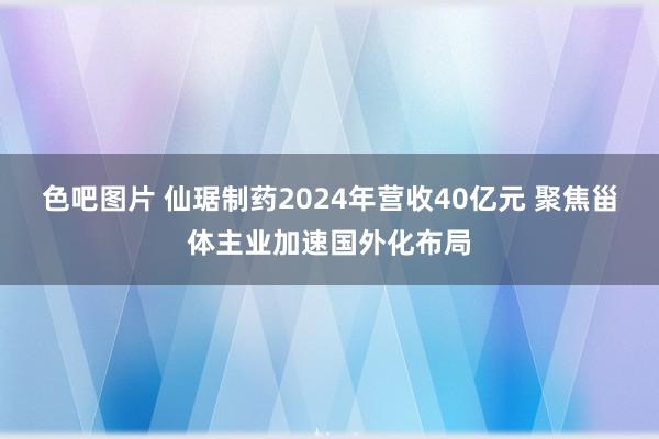 色吧图片 仙琚制药2024年营收40亿元 聚焦甾体主业加速国外化布局