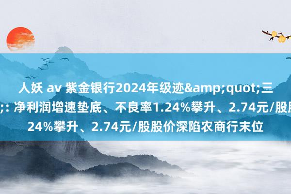 人妖 av 紫金银行2024年级迹&quot;三重窘境&quot;: 净利润增速垫底、不良率1.24%攀升、2.74元/股股价深陷农商行末位