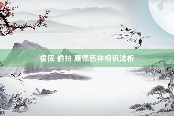 裙底 偷拍 康德慈祥相识浅析
