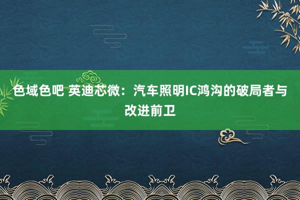 色域色吧 英迪芯微：汽车照明IC鸿沟的破局者与改进前卫